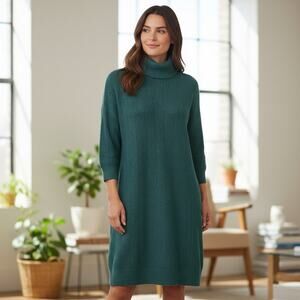 GYPSY CLOUD Women’s 1X DEEP TEAL GREEN SWEATER DRESS 🌟